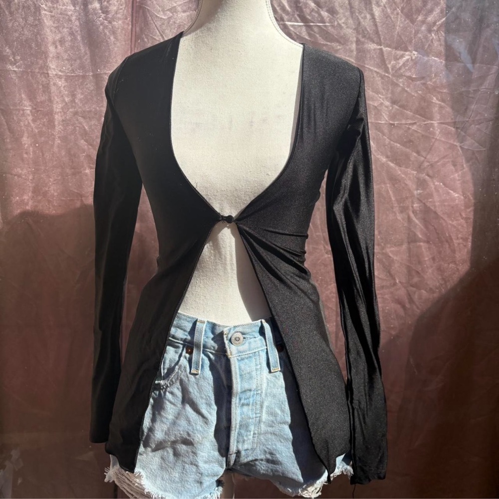 Naked Wardrobe Black Cut-Out Blouse